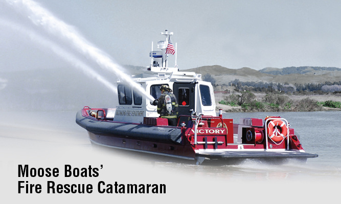 Moose boats fire rescue catamaran