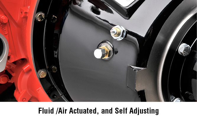 Fluid/Air actuated, and self adjusting