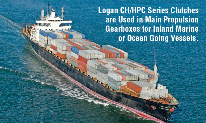 Logan CH/HPC Series Clutches used in main propulsion gearbox for inland marine or ocean going vessels