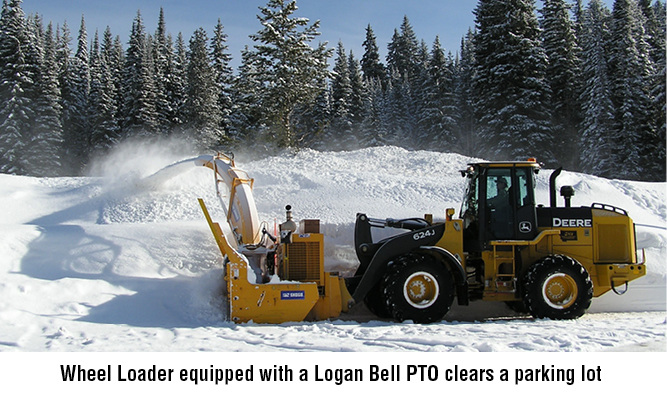 Wheel Loader equipped with a Logan Bell PTO